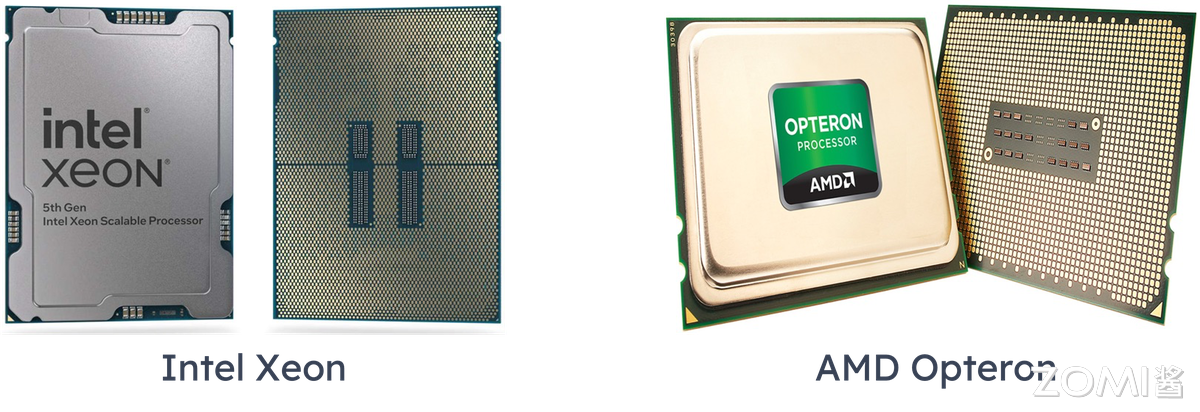 Intel Xeon 和 AMD Opteron